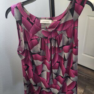 Calvin Klein Boatneck Small Pink/Black/White Shell